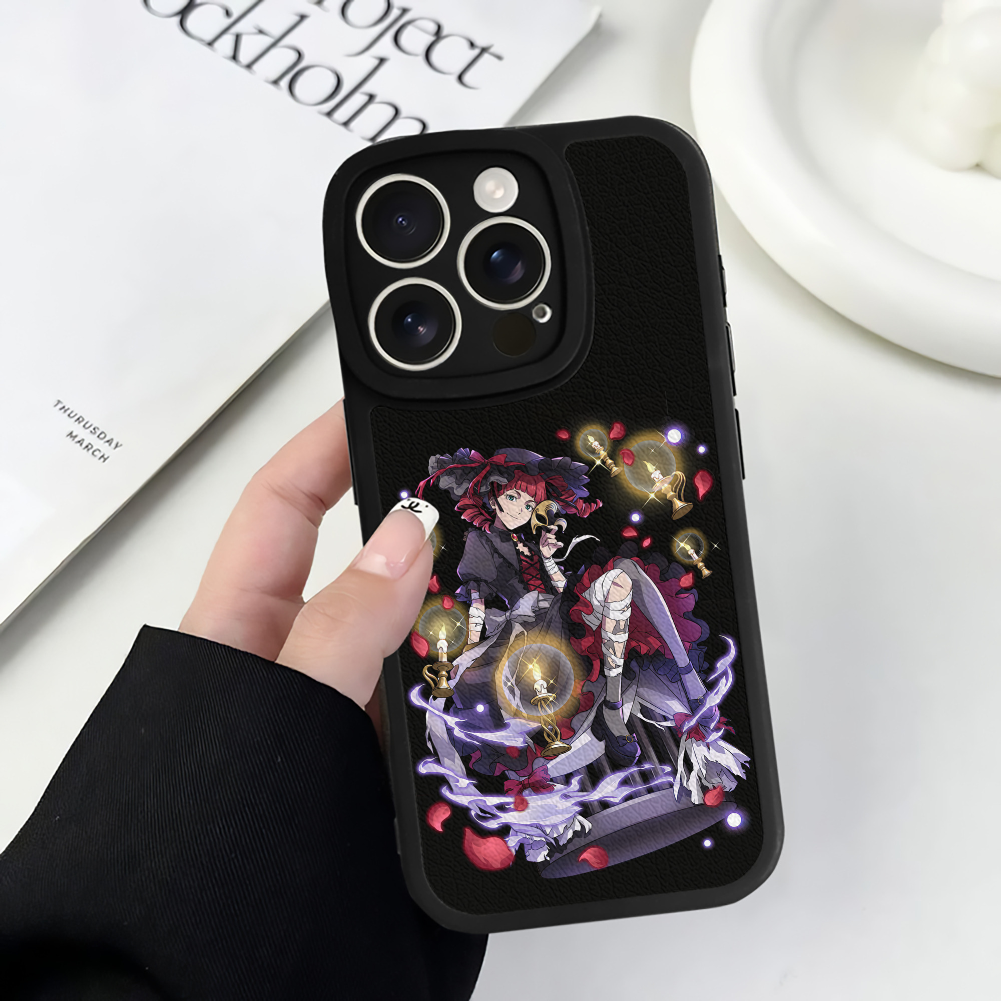 （画像用） 文豪ストレイドッグス Bungo Stray Dogs 【iPhone 16シリーズ対応】シリコンスマホケース（レザー調） 材質：シリコン